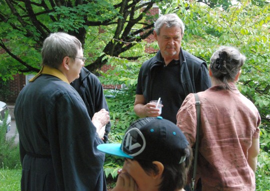 Ice Cream Social afterward, on the Dharma House front lawn, and a visit from an old friend