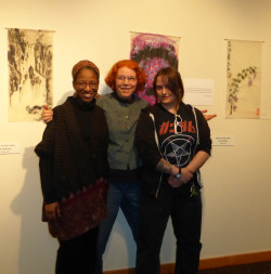 Sokyo at her show with Carla Danley and J Christian.