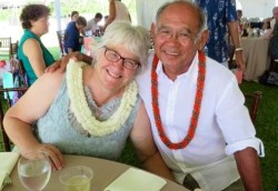 – Gary Oshiro, 30-year Dharma Rain member, with his wife, Mary Lee. The Oshiros have donated generously to Lotus Blooming.