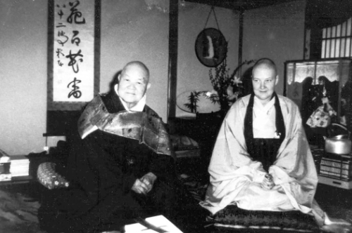 Keido Chisan and Peggy Jiyu Kennett in Japan